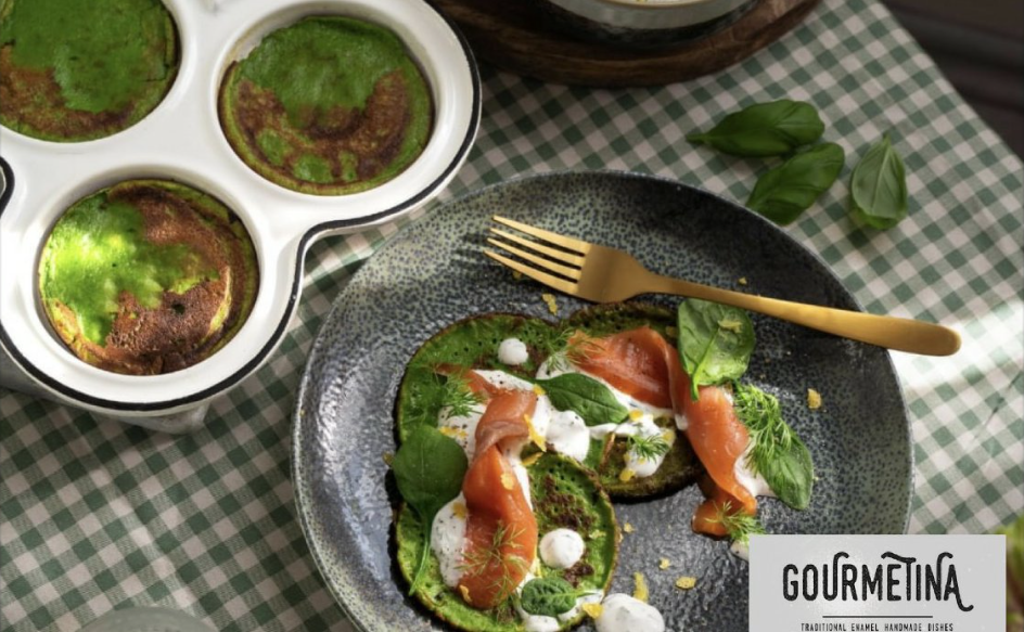 špenátové lívance